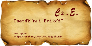 Csetényi Enikő névjegykártya