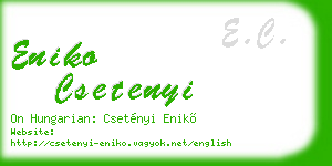 eniko csetenyi business card